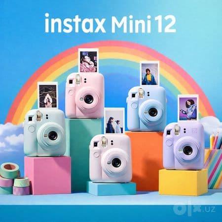 Фотоаппарат Instax mini 12 камера мгновеной печати. ест Доставка